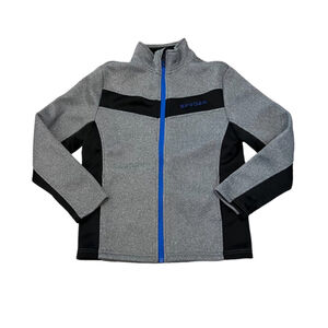 BOYS SYPDER Grey Zip Up Mid Weight Long Sleeve Athletic Jacket L
